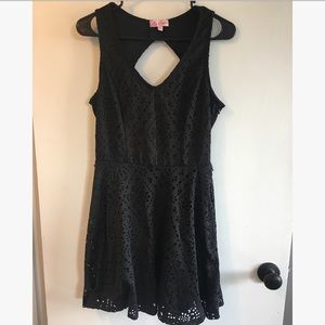 Black racer back dress